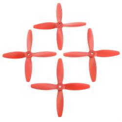 Lumenier 5x4x4 - 4 Blade Propeller (Set of 4 - Red)