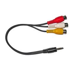 30cm A/V Cable - 3.5mm 4 Pole to RCA
