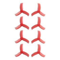 Gemfan Hulkie Red 2040 Durable 3 Blade - Set of 8 (4CW, 4CCW)