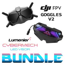 DJI FPV Goggles V2 + Lumenier CYBERMECH LED Visor Special Bundle