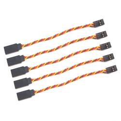 Male to Female Servo Extension Cable Twisted 22AWG - JR Style (5 pcs)