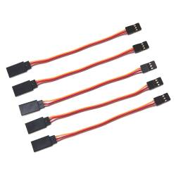 Male to Female Servo Extension Cable 26AWG - JR Style (5 pcs)