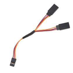 Servo Y Splitter Cable - Male to 2x Female 26AWG