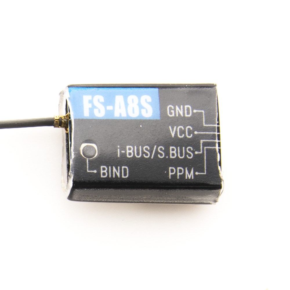 Crazepony-UK Flysky fs-a8s 2.4 G 8 CH Mini Receptor con ppm I-bus SBUS salida para TM10 TM8 Transmisor 