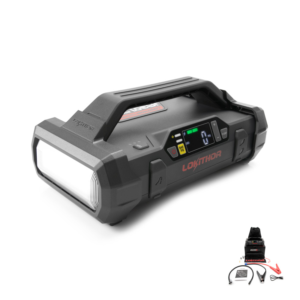 LOKITHOR JA301 2000A 12V Car Jump Starter + 150 PSI Air Inflator