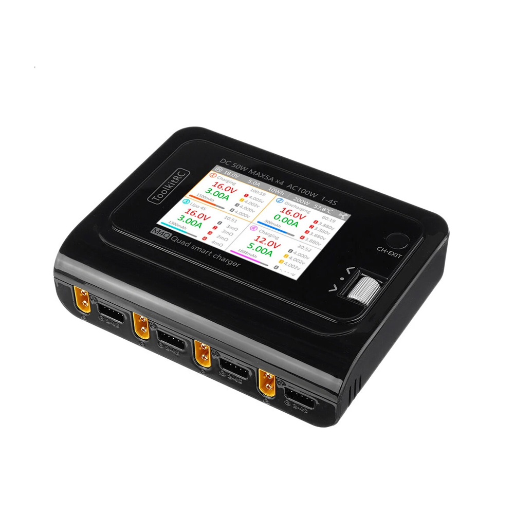 ToolKitRC M4Q 50W 5A 1-4S AC/DC Smart Charger - XT30