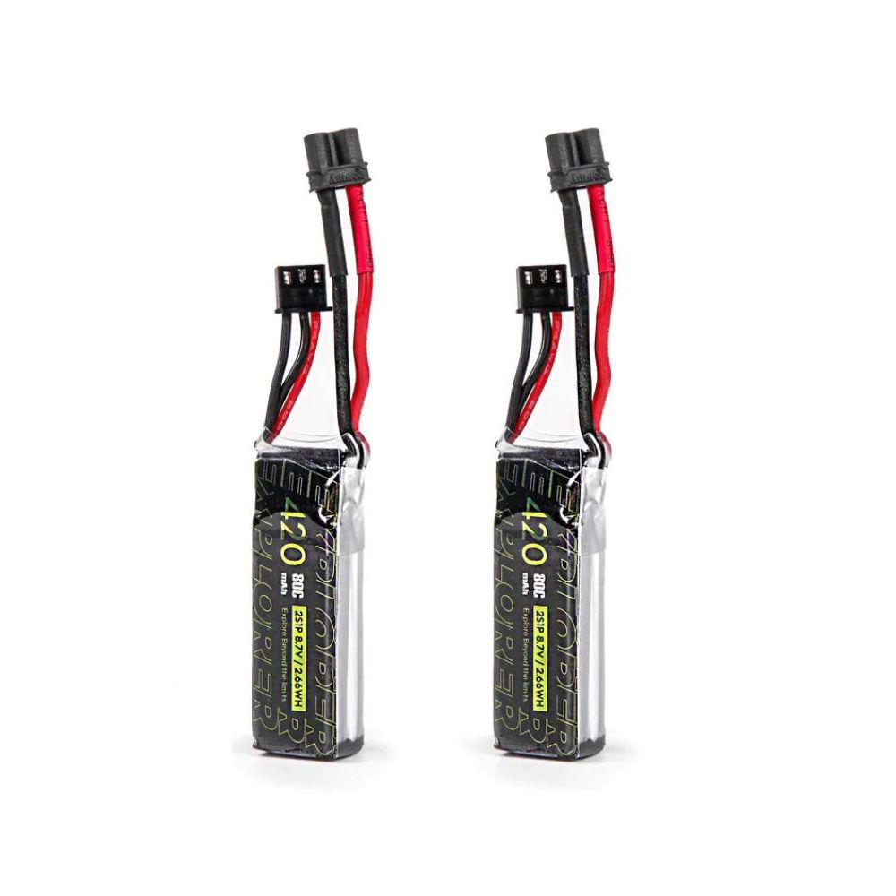 Flywoo Explorer 420mAh HV 2S1P 80C LiPo Battery (2Pcs) XT30
