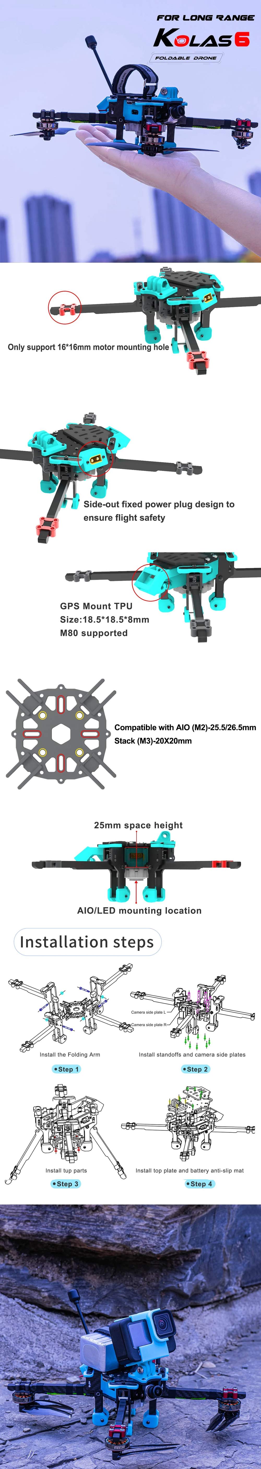 Axisflying Kolas 6 Foldable Frame Kit