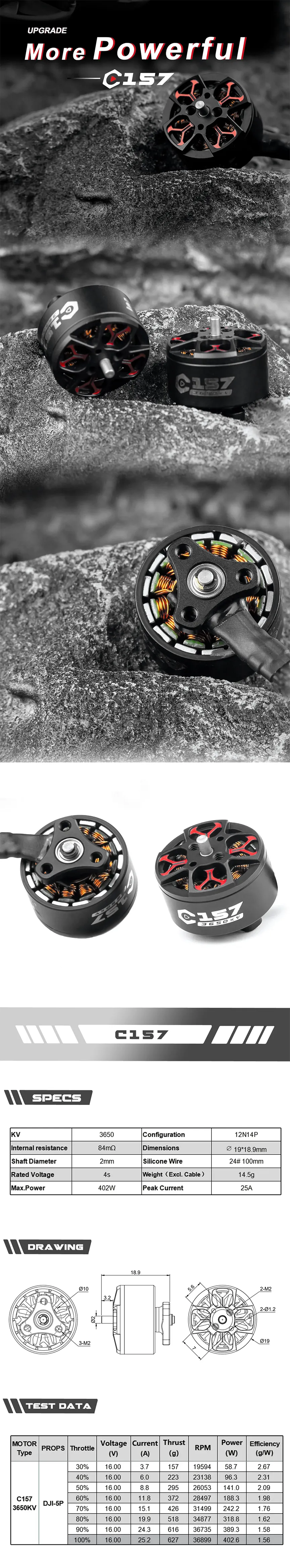 Axisflying C157 1507 Motor For Avata - 3650KV -DJI Shop Axisflying C157 1507 Motor for Avata 3650KV info