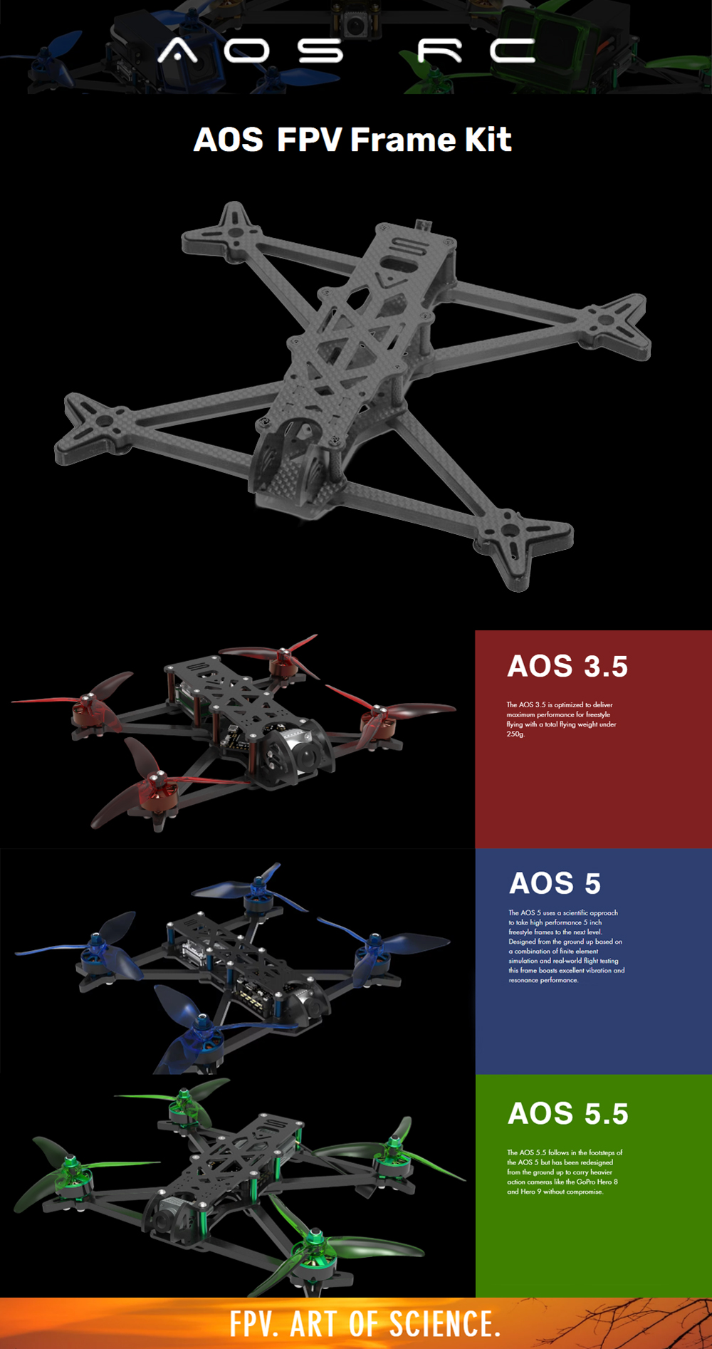 AOS RC Freestyle FPV Drone Frame Kit 14 AOS RC Freestyle FPV Drone Frame Kit -DJI Shop AOS RC Freestyle FPV Frame Kit Infographic