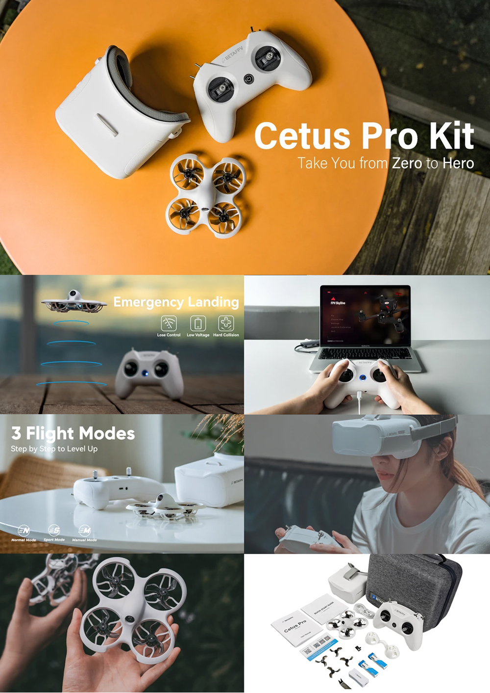 BetaFPV Cetus Pro - FrSky D8 FPV Ready to Fly Kit - Rotor Village