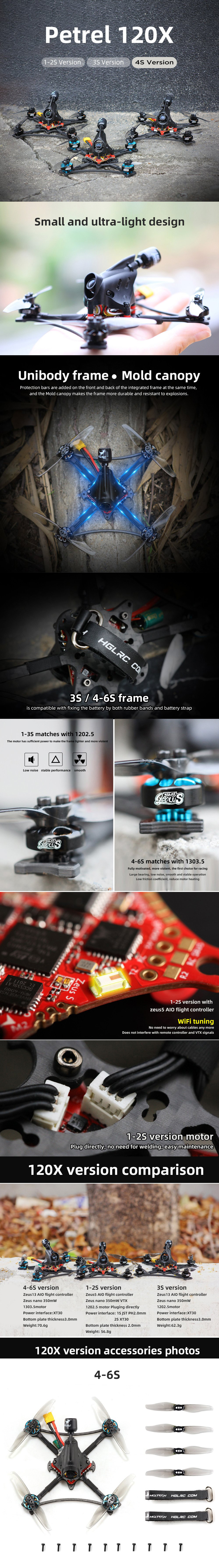 HGLRC Petrel 120X Analog 3" 4S Toothpick Racing Drone W/ Caddx Ant FPV Camera - PNP -DJI Shop HGLRC Petrel 120X Analog 3 4S Toothpick Racing Drone w Caddx Ant FPV Camera Infographic