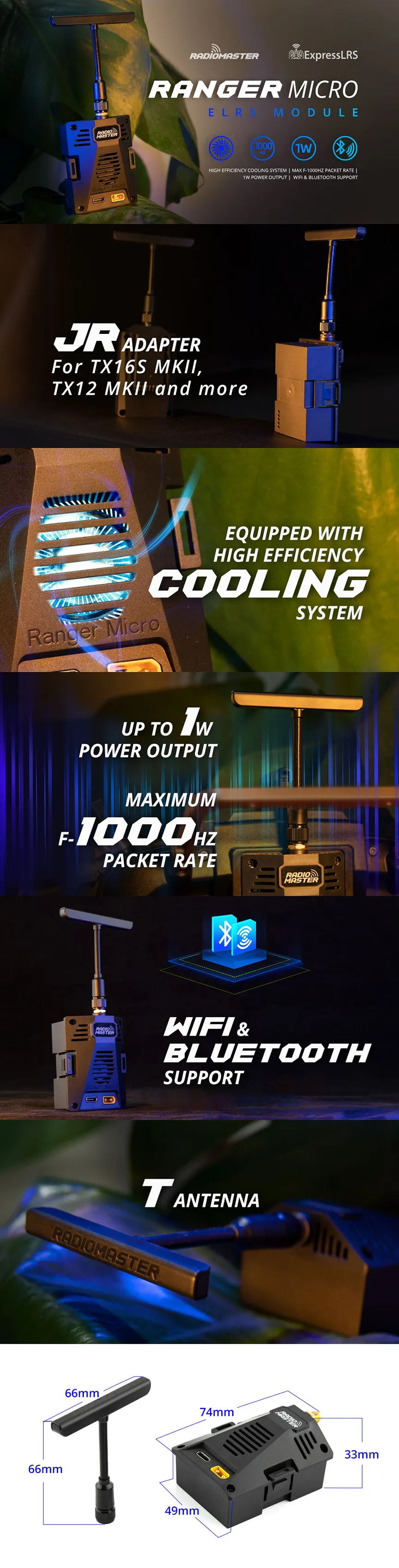 RadioMaster Ranger Micro 2.4Ghz ELRS Module Infographic 4 Robotonbd