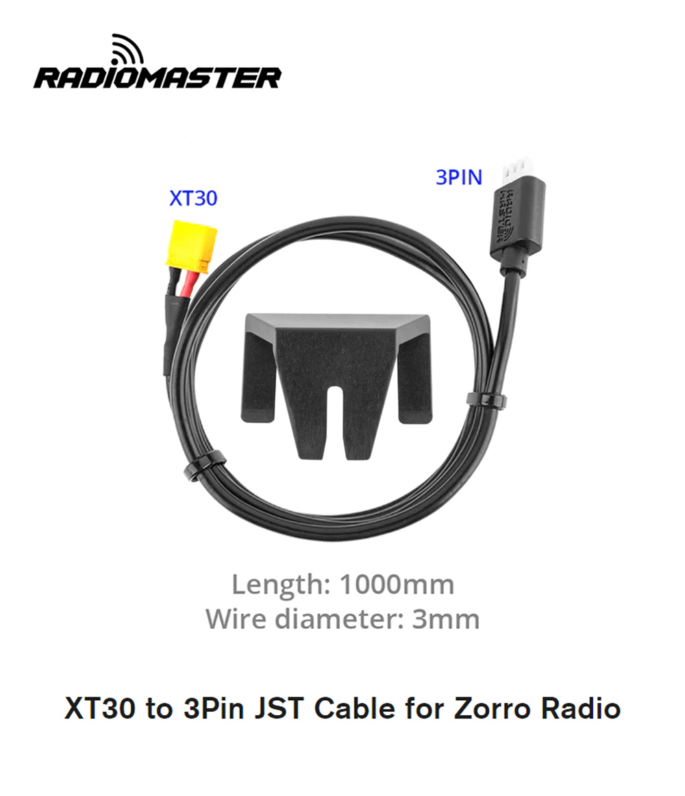 RadioMaster XT30 to 3-Pin JST cable