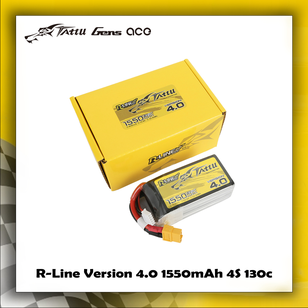 Batterie Lipo Tattu R-Line 4S 1300mAh 130C - Version 4.0 - Drone