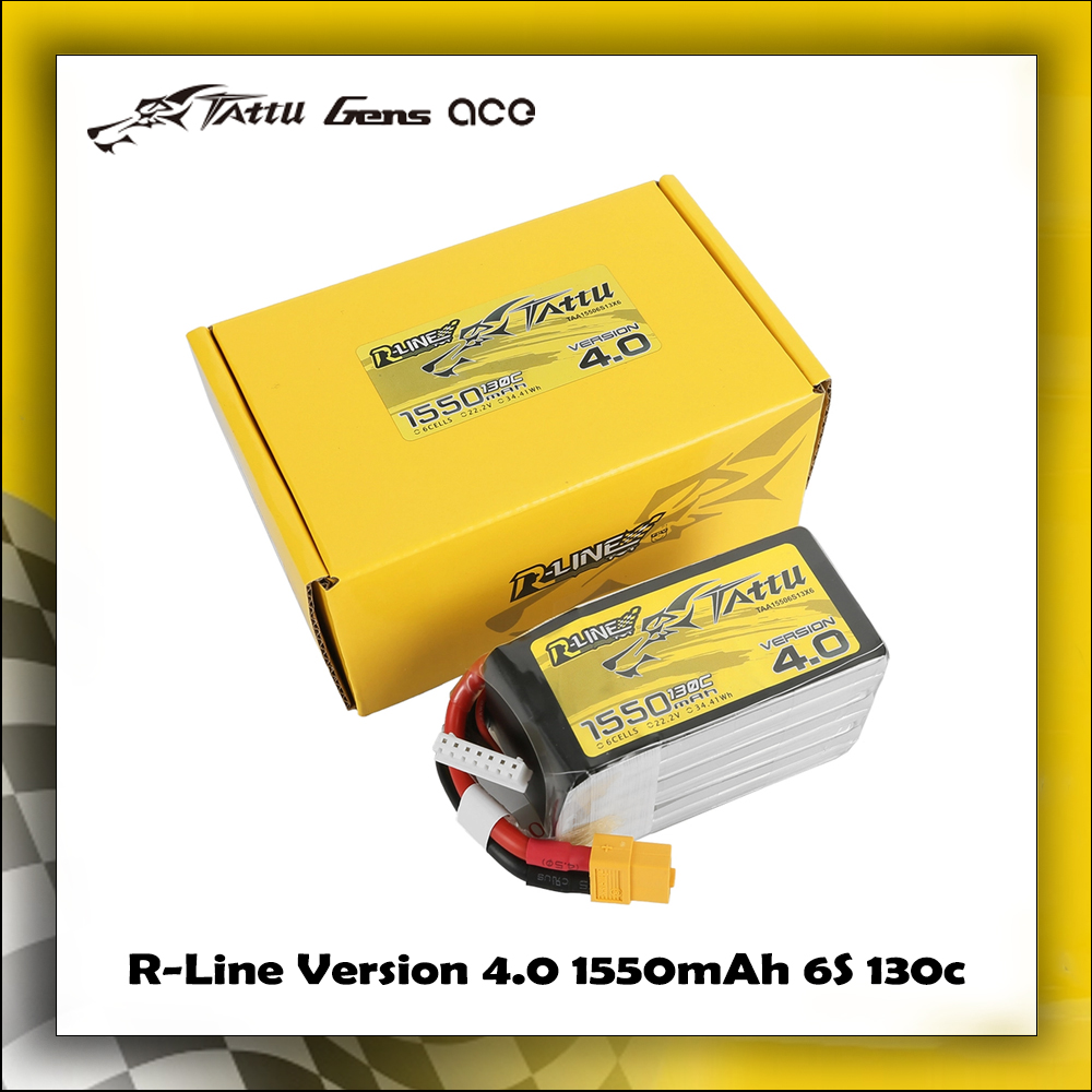Tattu R Line Version 4.0 1550mAh 6S 130C LiPo Battery XT60 Graphic 4