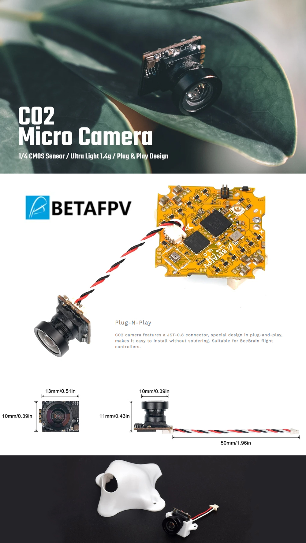 BetaFPV C02 2.1mm 1200TVL FPV Micro Camera -DJI Shop BetaFPV C02 2.1mm 1200TVL FPV Micro Camera Infographic
