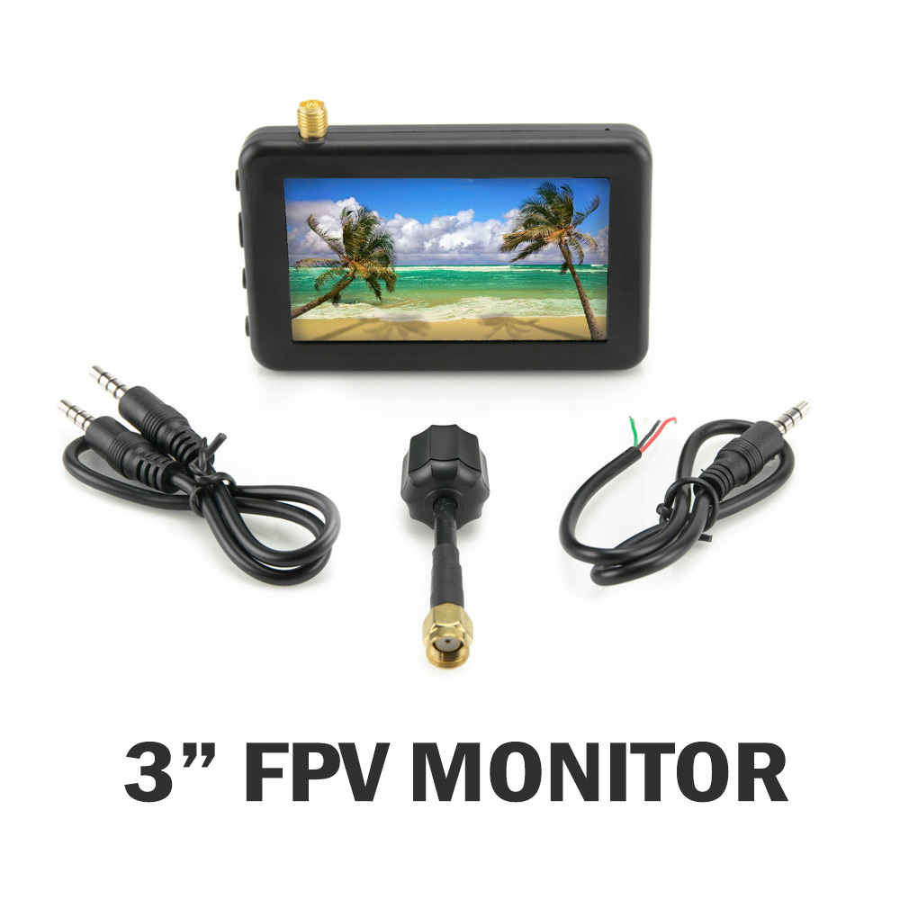 DMKR LS-5804 5.8G FPV Monitor 40CH 3 Inch LCD Display 16:9 NTSC/PAL