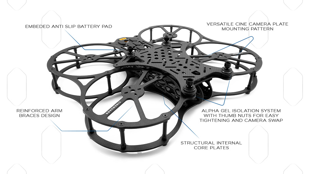 Lumenier QAV-PRO Whoop 5" Cinequads Edition - Frame Kit