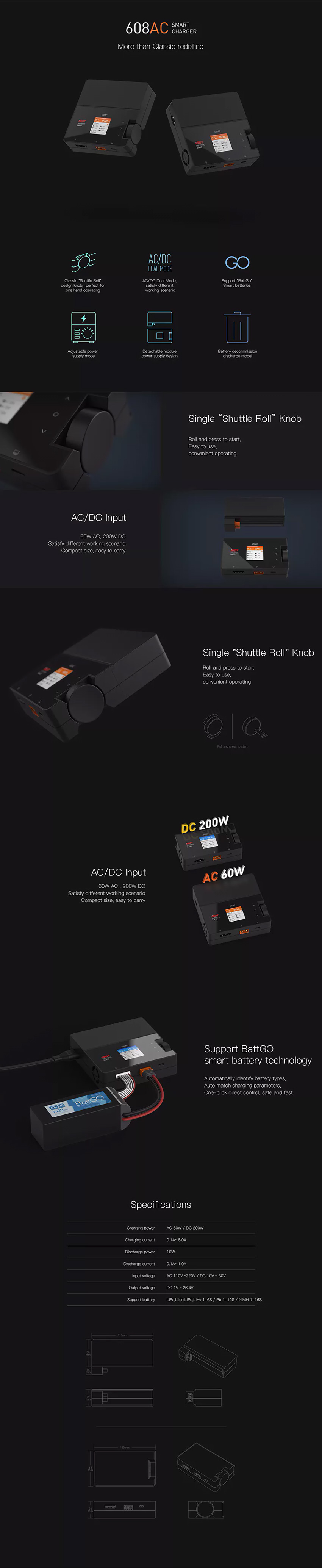 608AC Smart Charger
