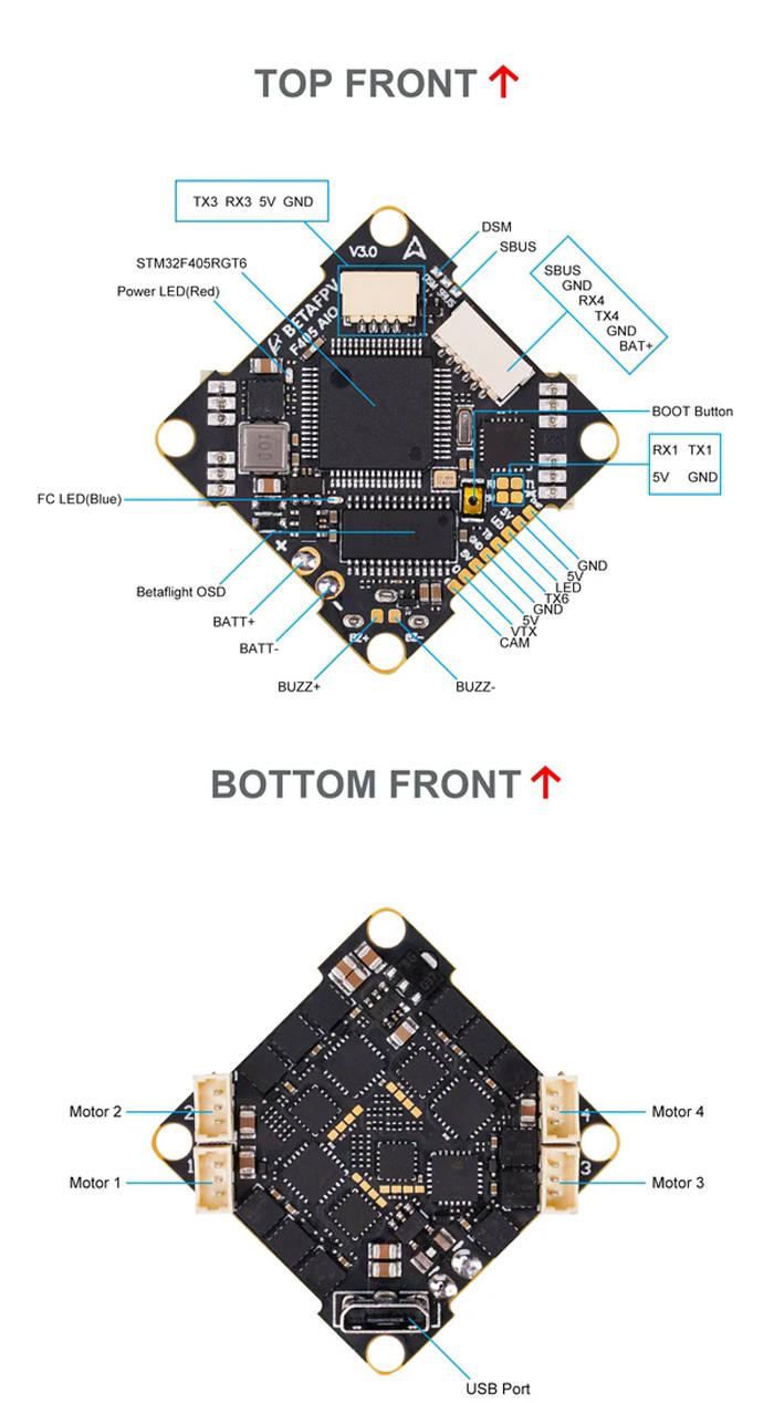 BETAFPV F405 12A V3 BLHeli_S 2-4S AIO Whoop Flight Controller Lowest ...