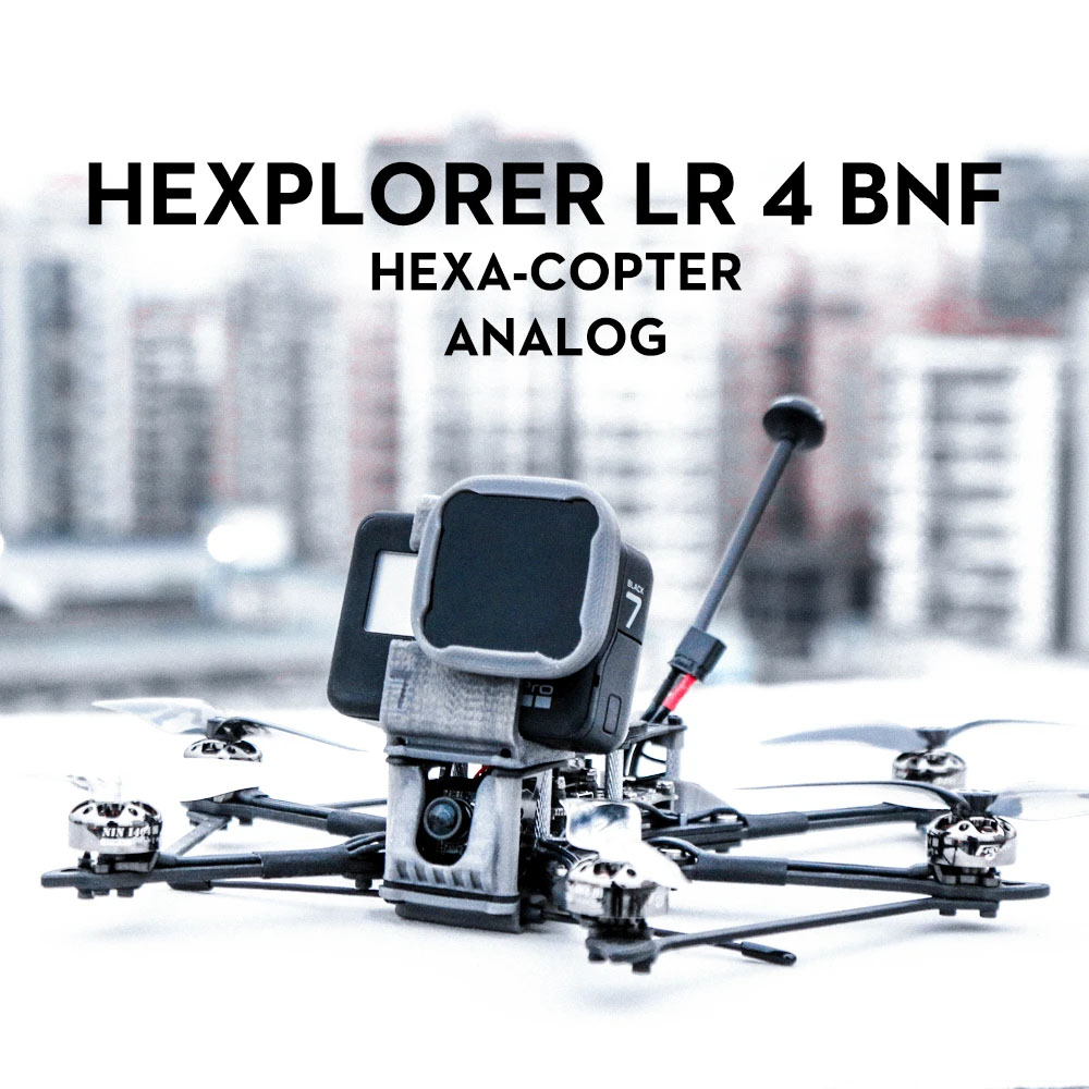 Flywoo HEXplorer LR Analog 4" Hexacopter BNF (Caddx Ant) -DJI Shop Flywoo HEXplorer LR 4 4 Hexa
