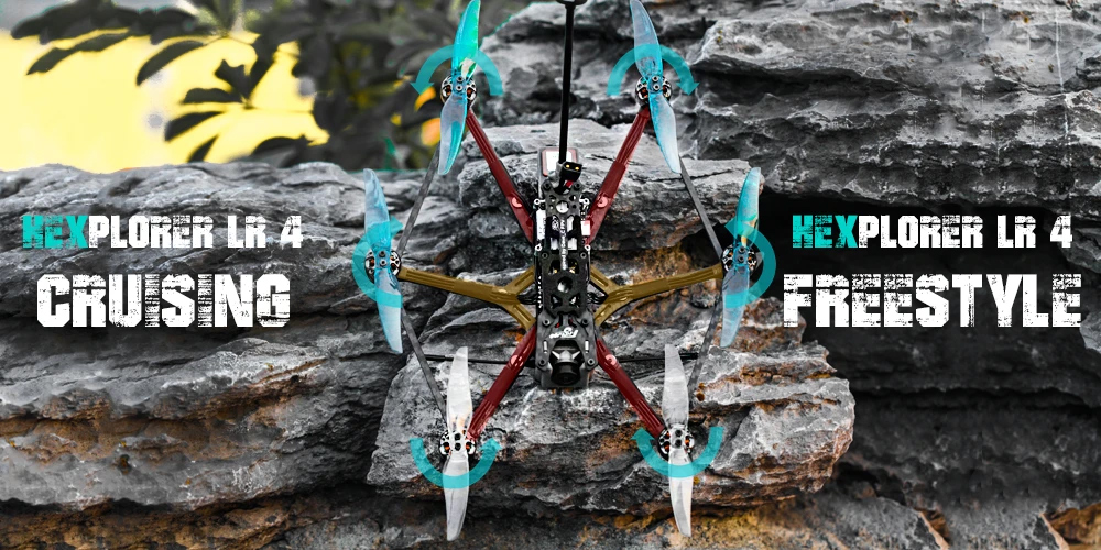 Flywoo HEXplorer LR Analog 4" Hexacopter BNF (Caddx Ant) -DJI Shop