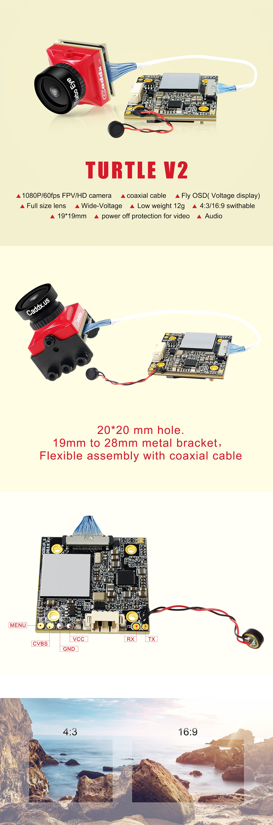 caddx turtle v2 hd fpv camera