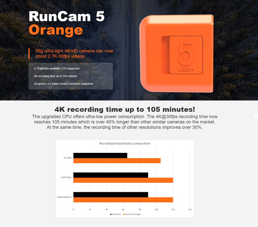 runcam 5 orange,runcam 5,runcam 5 orange manual,runcam orange,runcam 4k